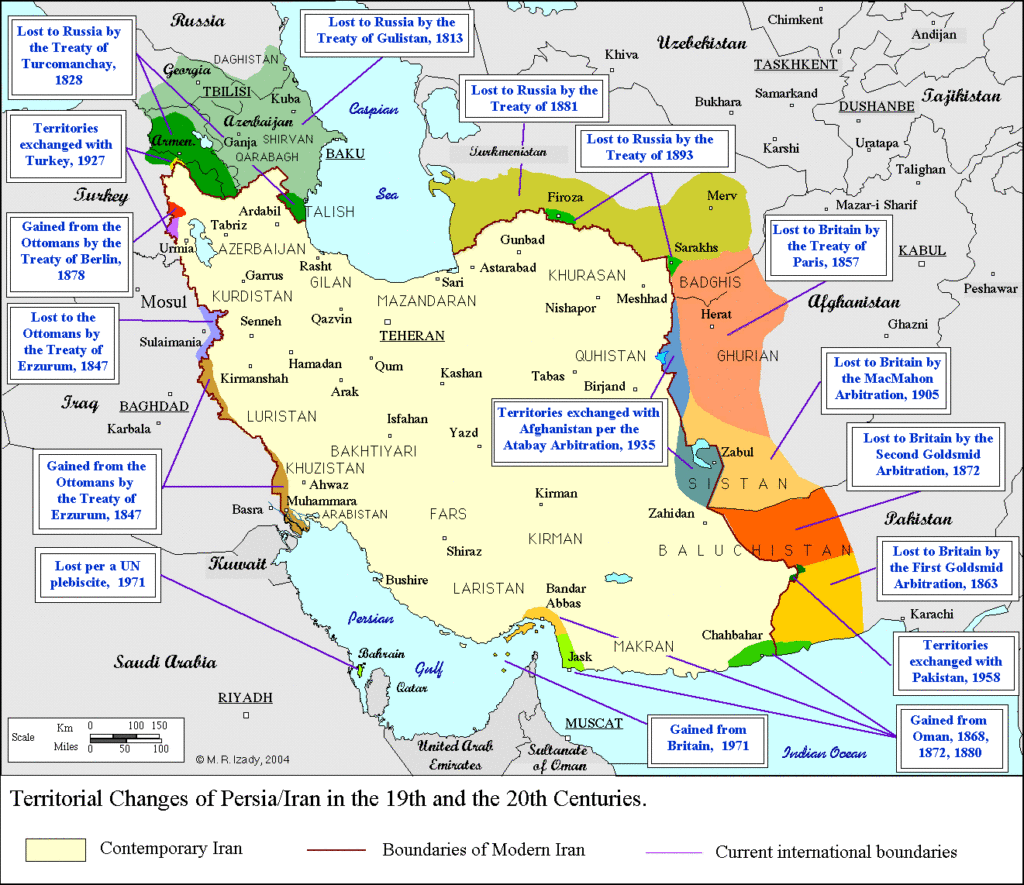 Cambios territoriales en Irán