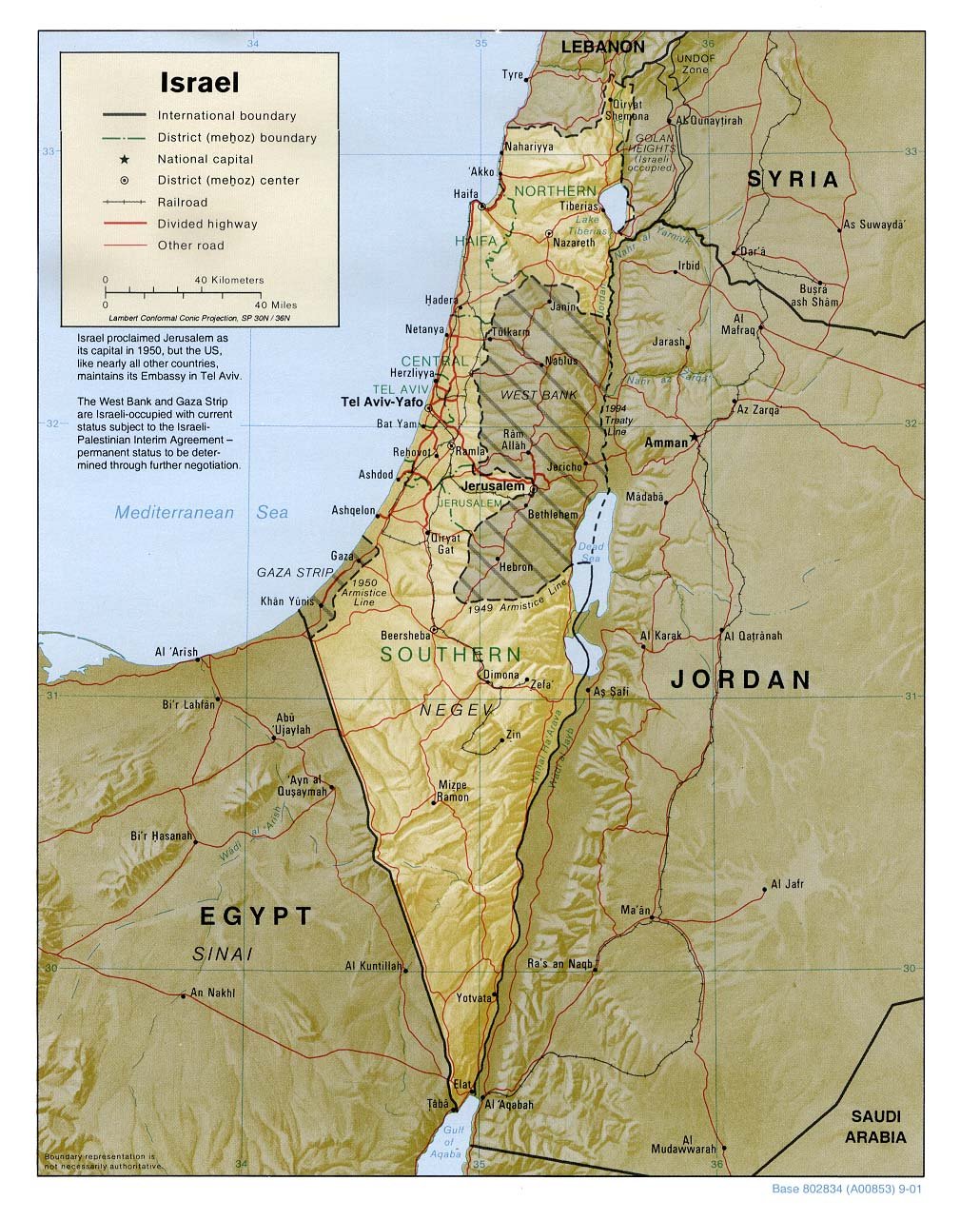 Mapas de Israel y Palestina Recortes de Oriente Medio