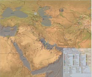 Petróleo, gas e instalaciones militares en Oriente Medio