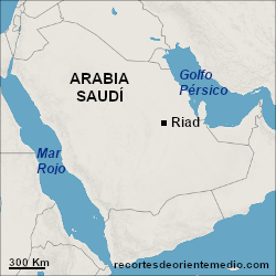 Mapa de Arabia Saudí