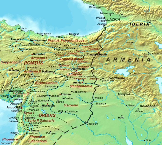 Frontera entre los imperios romano y persa, s. V