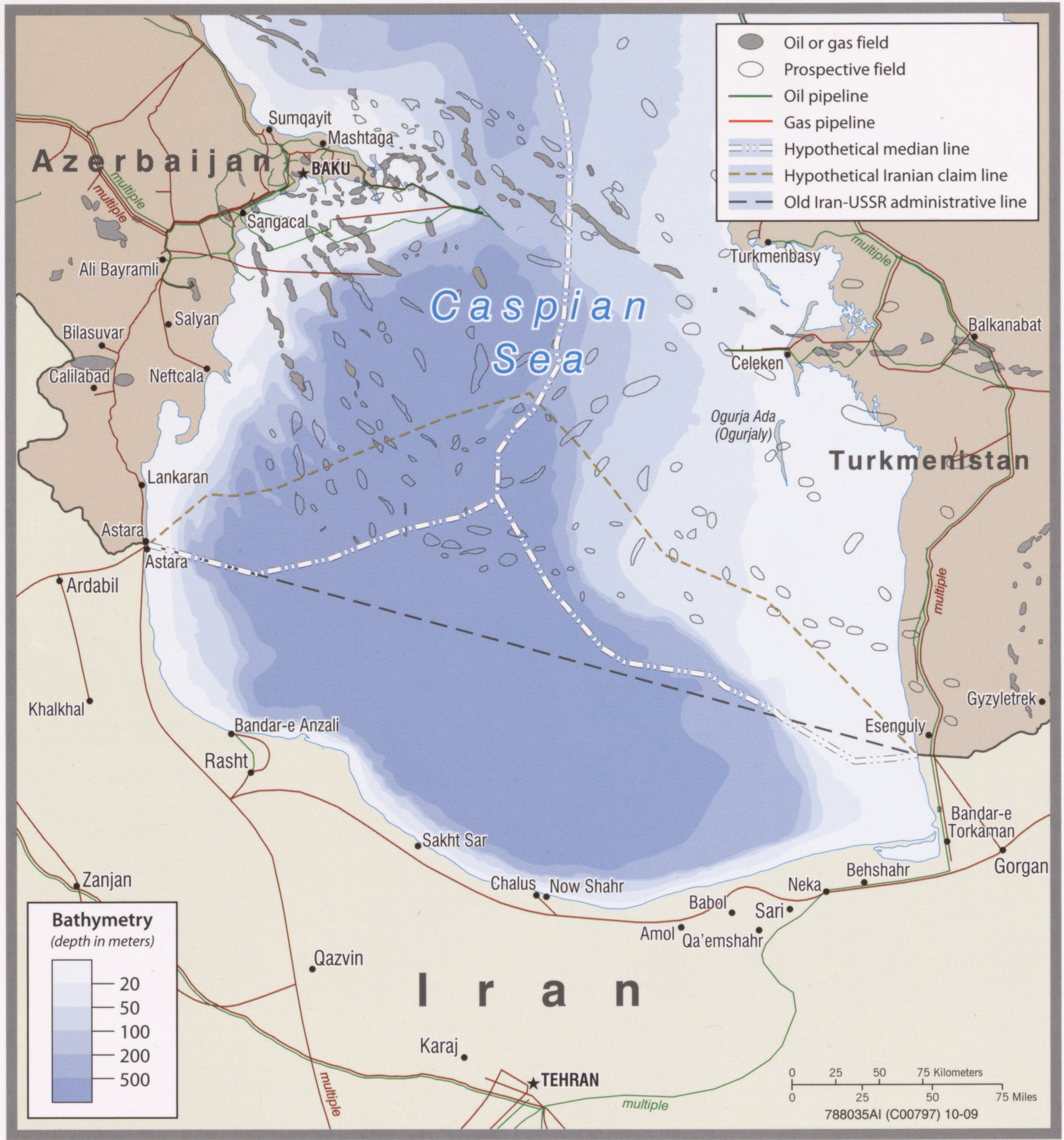 Prospecciones en el mar Caspio